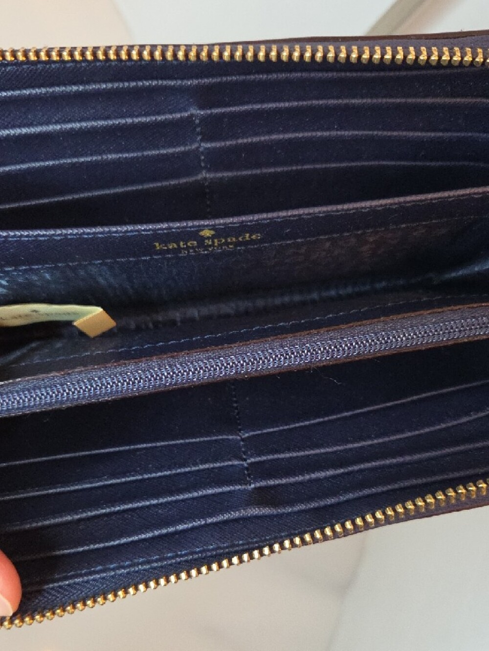kate spade Black Floral Zip Around Wallet with Pink & Blue Accents - Picture 8 of 12